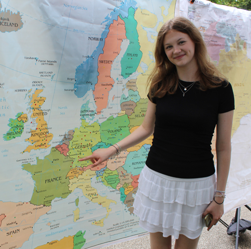 Showing her homeland of Germany on the ClevelandPeople.com maps