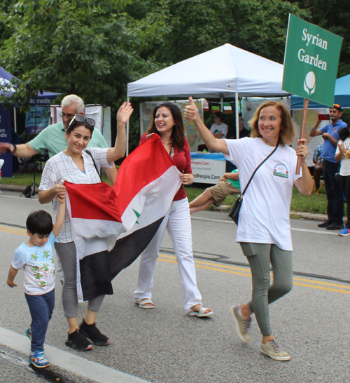 Syrian Garden in Parade of Flags on One World Day