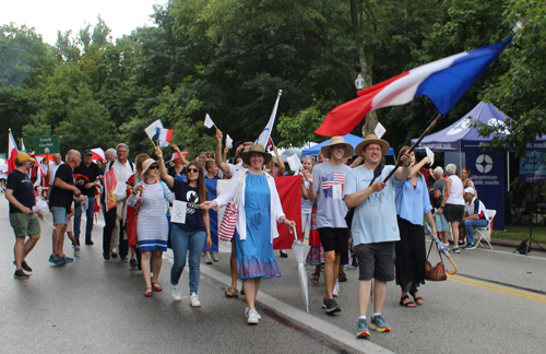 French Garden in Parade of Flags on One World Day