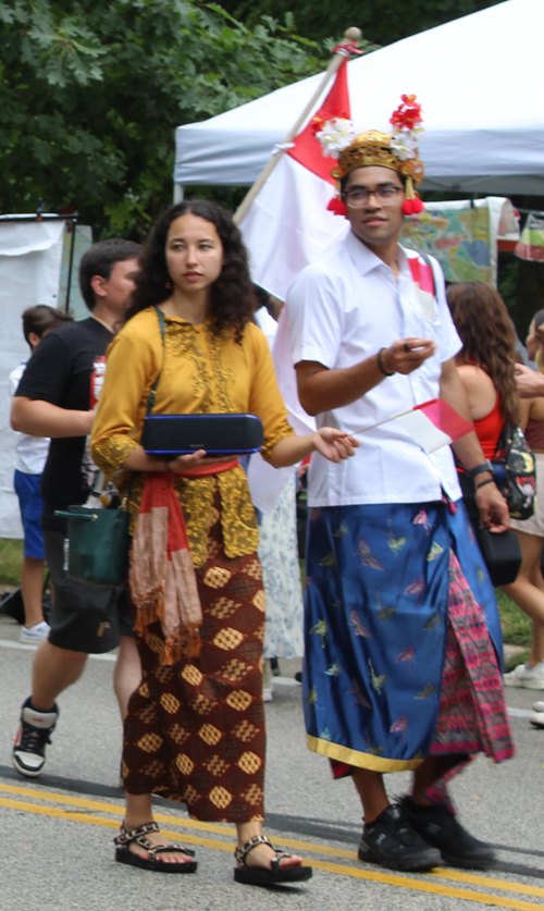 Indonesian Community in Parade of Flags at 2024 One World Day in Cleveland