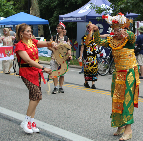 Indonesian Community in Parade of Flags at 2024 One World Day in Cleveland