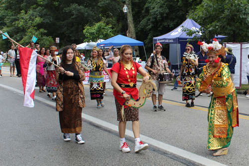 Indonesian Community in Parade of Flags at 2024 One World Day in Cleveland