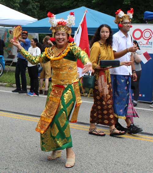 Indonesian Community in Parade of Flags at 2024 One World Day in Cleveland