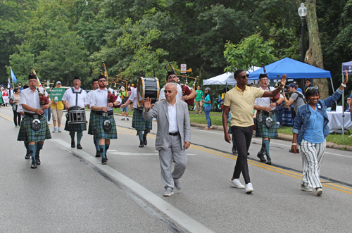 Dr. Wael Khoury and Mayor Justin Bibb