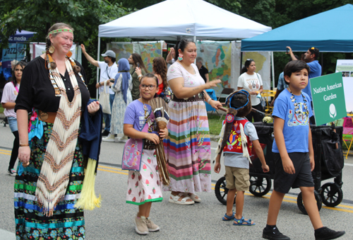 Native American Garden Community in Parade of Flags on One World Day