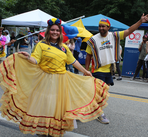 Colombia Cultural Garden in Parade of Flags at One World Day 2024