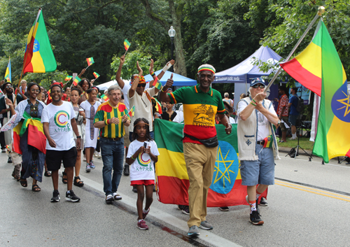 Ethiopian Cultural Garden in Parade of Flags on One World Day 2024