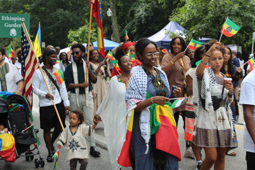 Ethiopian Cultural Garden in Parade of Flags on One World Day 2024