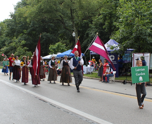 Latvian Cultural Garden in Parade of Flags on One World Day 2024