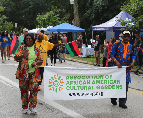 African-American Garden in Parade of Flags on One World Day