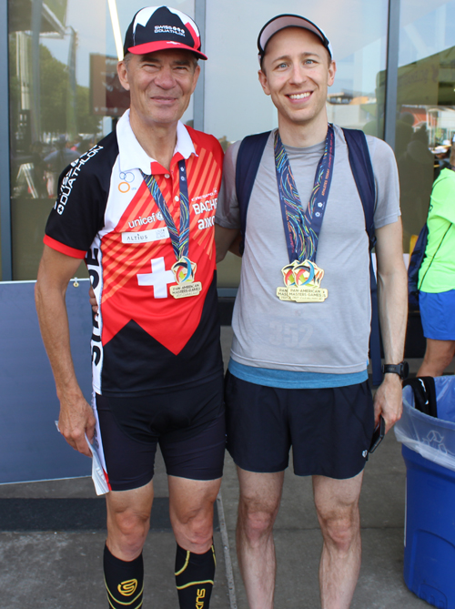 Pan Am Masters Games athletes with medals