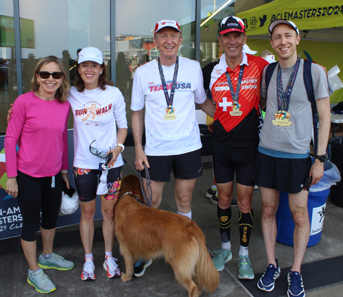 Pan Am Masters Games athletes with medals