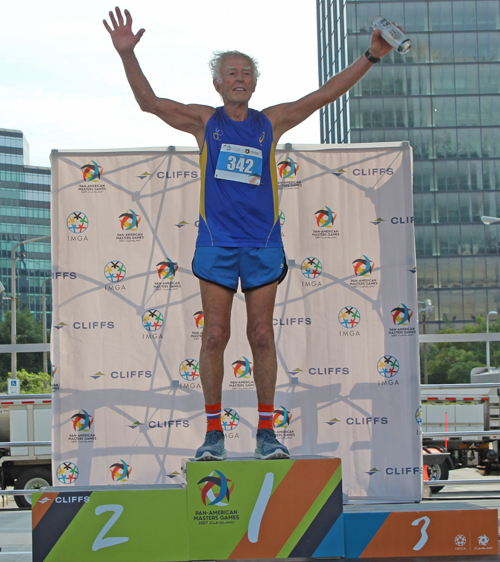 Pan Am Masters Games athlete with medal