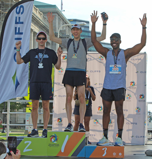 Pan Am Masters Games athlete with medal