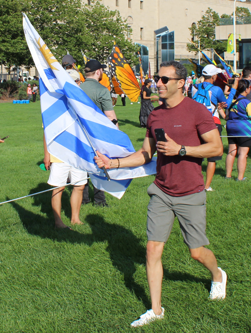 Argentina flag at Pan Am Masters Games 2024 Welcoming Ceremony in Cleveland