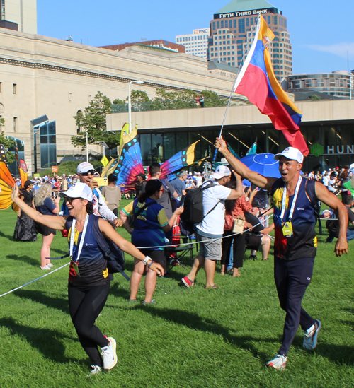 Venezuela flag at Pan Am Masters Games 2024 Welcoming Ceremony in Cleveland