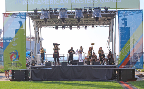 Stage at Pan Am Welcome Celebration