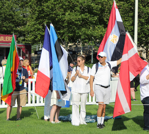 Samy Tanious carried the Flag of Egypt in the Welcoming Ceremonies