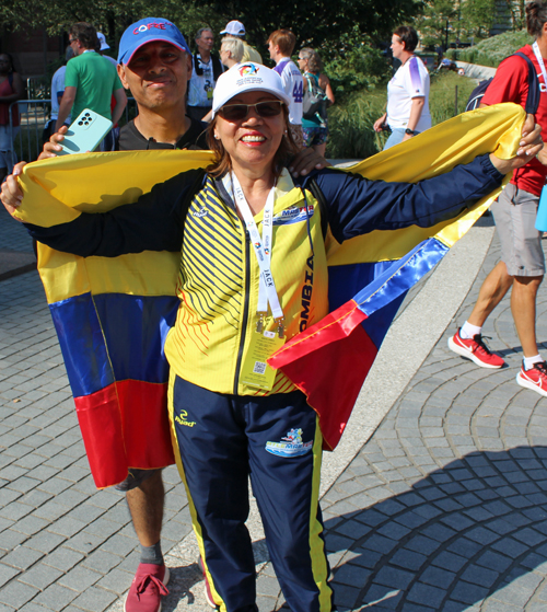 Pan Am Masters Games athletes on Cleveland's Public Square Colombia