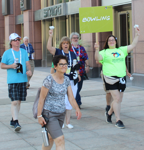 Pan Am Masters Games Athletes Parading to Mall C in Cleveland for the Welcome Celebration