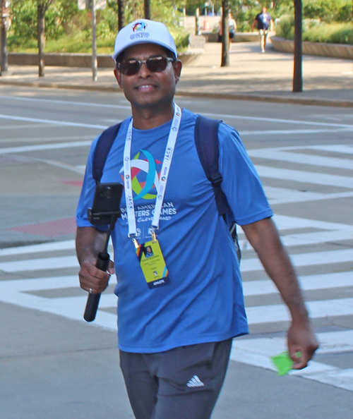 Pan Am Masters Games Athletes Parading to Mall C in Cleveland for the Welcome Celebration