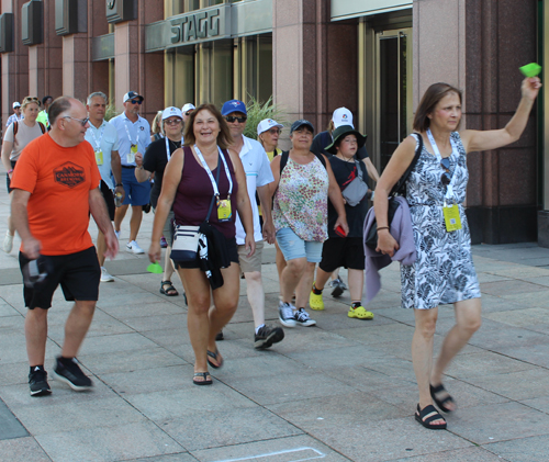 Pan Am Masters Games Athletes Parading to Mall C in Cleveland for the Welcome Celebration