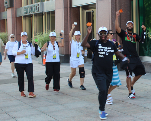 Pan Am Masters Games Athletes Parading to Mall C in Cleveland for the Welcome Celebration