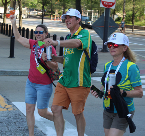 South Africa Pan Am Masters Games Athletes Parading to Mall C in Cleveland for the Welcome Celebration