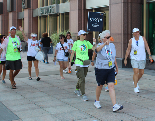 Pan Am Masters Games Athletes Parading to Mall C in Cleveland for the Welcome Celebration