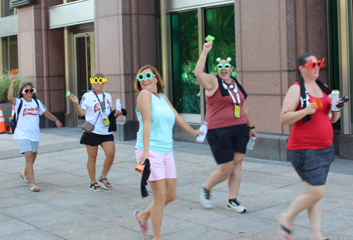 Pan Am Masters Games Athletes Parading to Mall C in Cleveland for the Welcome Celebration