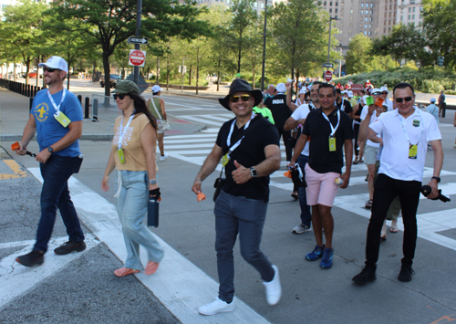 Pan Am Masters Games Athletes Parading to Mall C in Cleveland for the Welcome Celebration