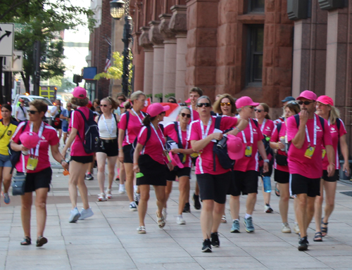 Pan Am Masters Games Athletes Parading to Mall C in Cleveland for the Welcome Celebration