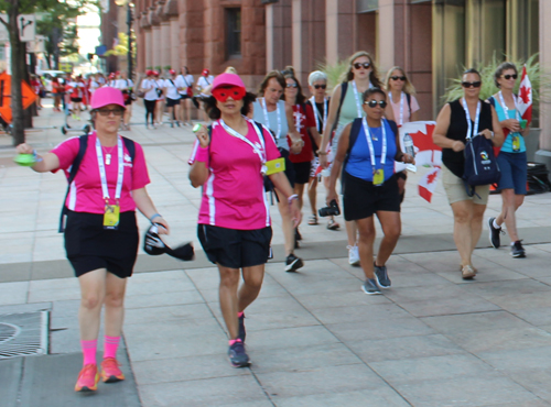 Pan Am Masters Games Athletes Parading to Mall C in Cleveland for the Welcome Celebration