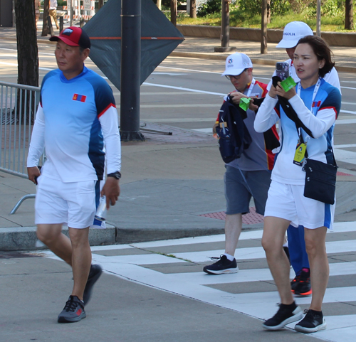 Pan Am Masters Games Athletes Parading to Mall C in Cleveland for the Welcome Celebration