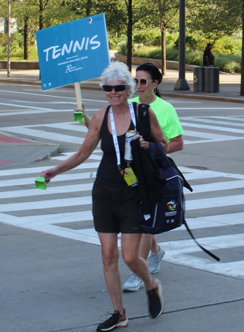 Pan Am Masters Games Athletes Parading to Mall C in Cleveland for the Welcome Celebration