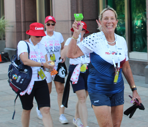 Pan Am Masters Games Athletes Parading to Mall C in Cleveland for the Welcome Celebration