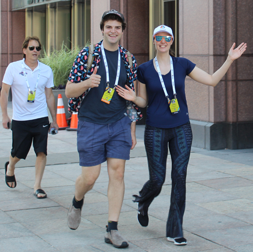 Pan Am Masters Games Athletes Parading to Mall C in Cleveland for the Welcome Celebration