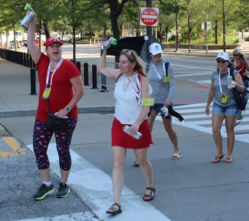 Pan Am Masters Games Athletes Parading to Mall C in Cleveland for the Welcome Celebration