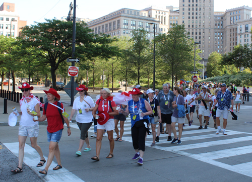 Canadian athletes in opening PAMG parade