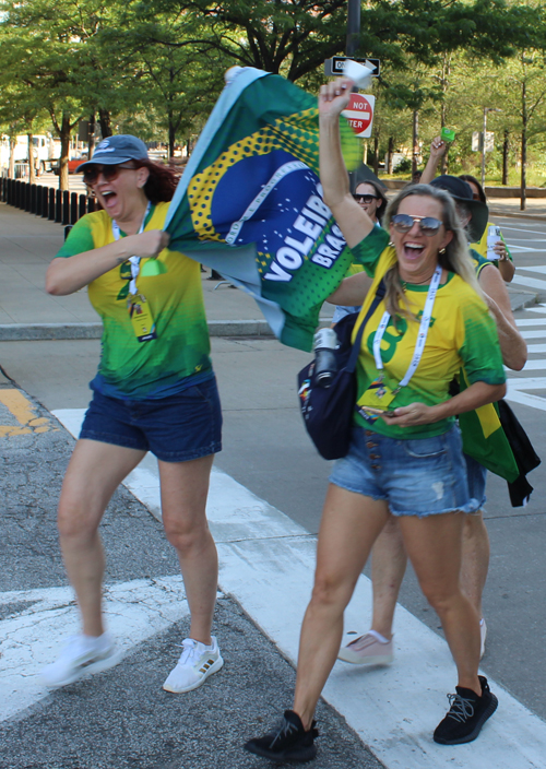 Pan Am Masters Games Athletes Parading to Mall C in Cleveland for the Welcome Celebration