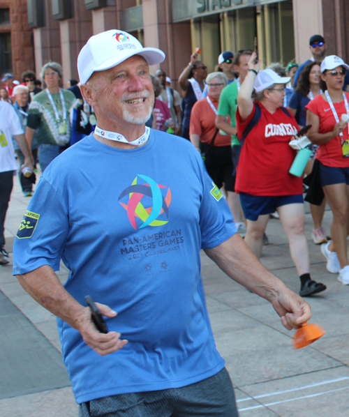 Pan Am Masters Games Athletes Parading to Mall C in Cleveland for the Welcome Celebration