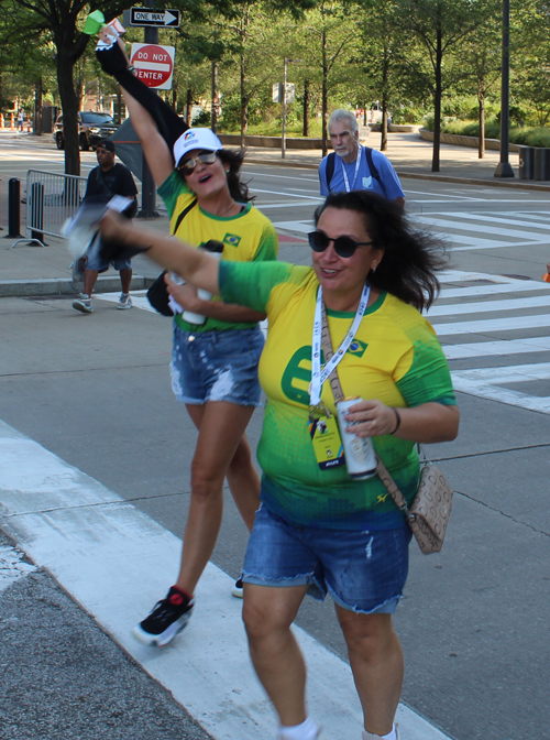 Pan Am Masters Games Athletes Parading to Mall C in Cleveland for the Welcome Celebration