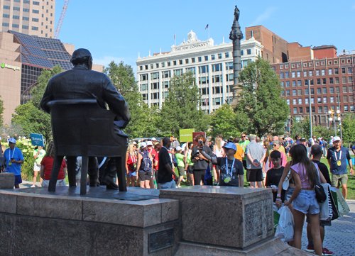 Mayor Tom L. Johnson watching the gathering