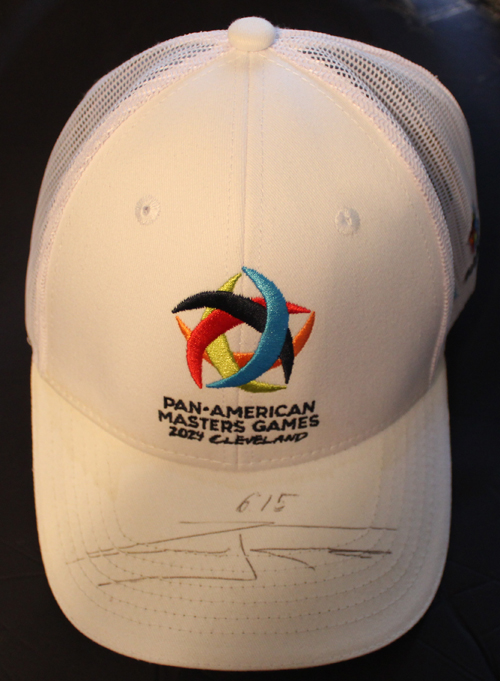 Sergey Bubka signed the PAMG hat with 6-15