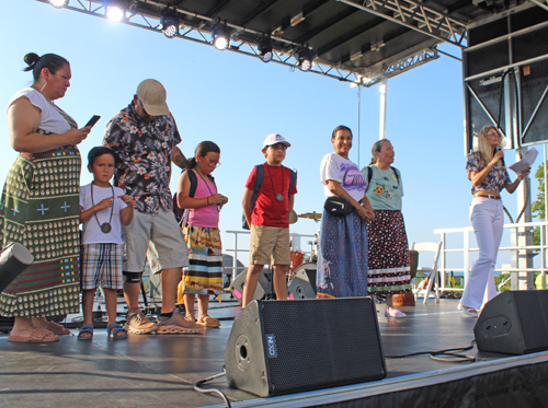 Native Americans on stage at Pan-American Masters Games