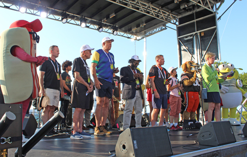 Athletes from 6 continents reciting the Athlete's Oath at Pan Am Masters Games in Cleveland