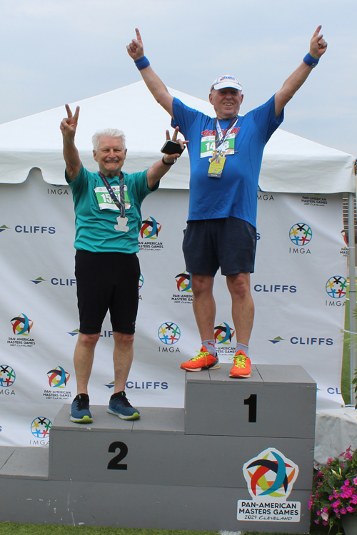 Pan Am Masters Games athletes medal ceremony