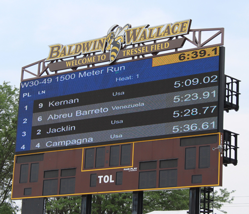 Baldwin Wallace scoreboard