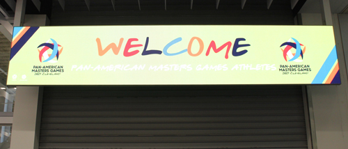 Pan Am Masters Games welcome sign