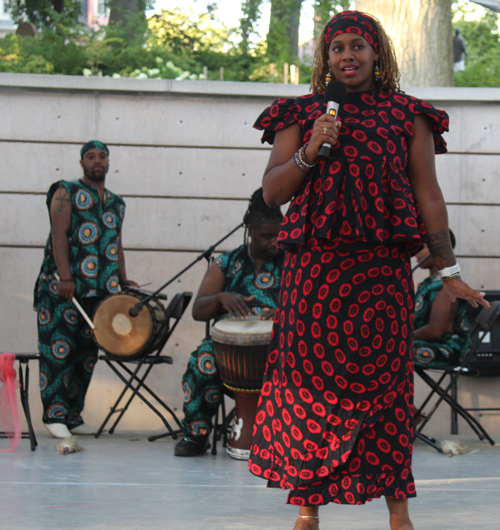 Djapo Cultural Arts Institute drummers and dancers  in Cleveland Cultural Gardens